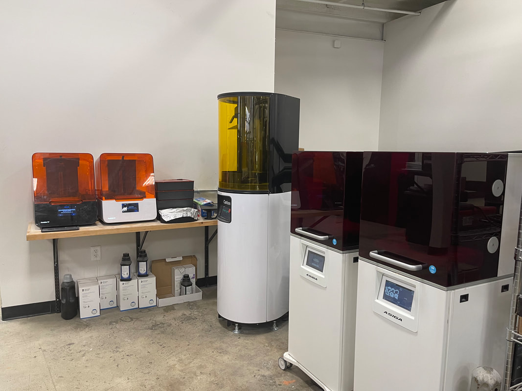 Carbon and Asiga 3D printers