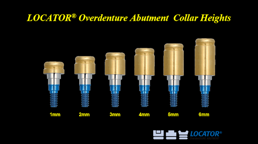 Picture of Locator overdenture abutment collar heights